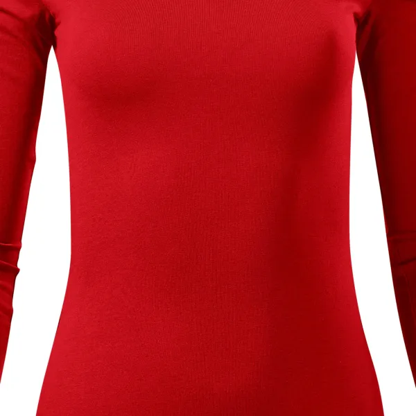 Moteriški marškinėliai ilgomis rankovėmis - Šiek tiek prigludęs kirpimas