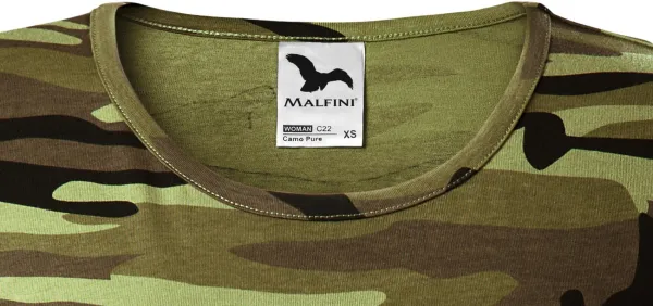 Moteriški maskuojami marškinėliai - Klasikinė apvali iškirptė