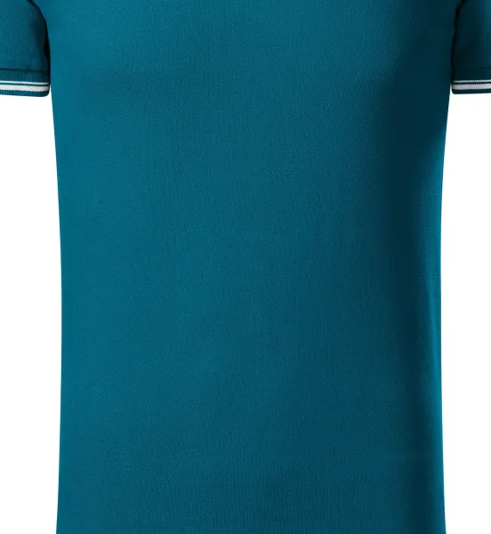 Vyriški kontrastingi polo marškinėliai - Švelniai smailėjantis kirpimas