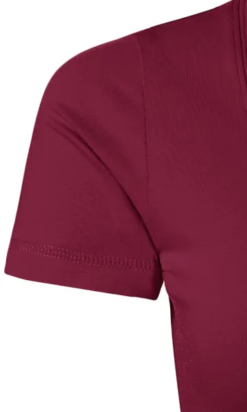 Moteriški marškinėliai su dekoratyviniais siūlais - Trumpos prigludusios rankovės