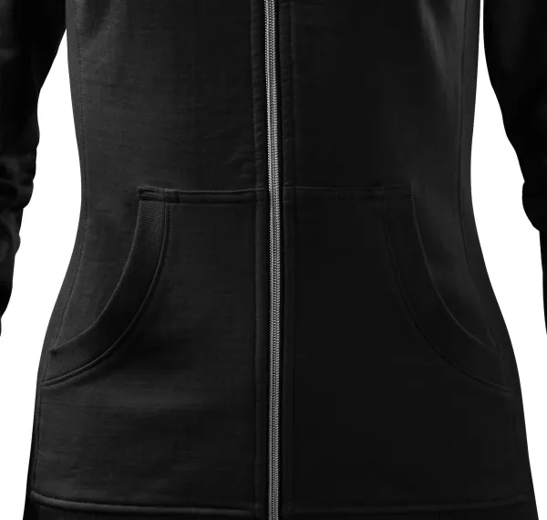 Moteriškas sportinis marškinėlis be gobtuvo - Siaurėjantis kirpimas su šoninėmis siūlėmis