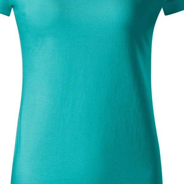 Moteriški paprasti marškinėliai - Švelniai smailėjantis kirpimas