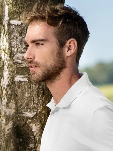 Vyriški paprasti marškinėliai - 2 sagų užsegimas