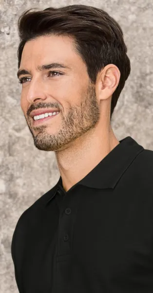 Vyriški laisvi polo marškinėliai - Užsegimas 3 mygtukais