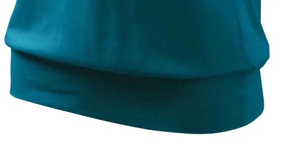 Moteriški madingi marškinėliai - Platus apatinis marškinių kraštelis