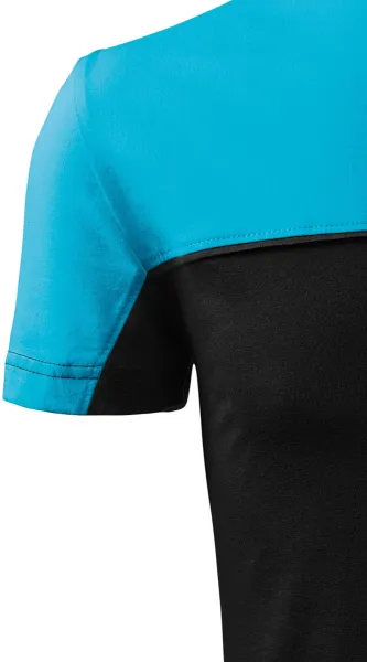 Dviejų spalvų medvilniniai marškinėliai - Klasikinės trumpos rankovės