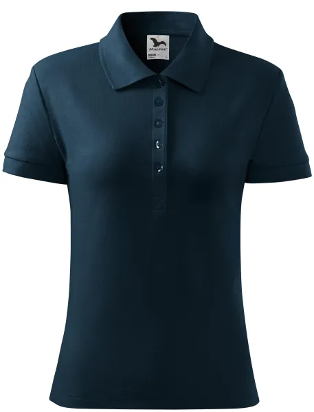 Moteriški paprasti polo marškinėliai - Moteriški lengvi medvilniniai polo marškinėliai