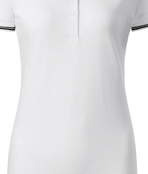 Moteriški polo marškinėliai trumpomis rankovėmis - Smailėjantis, prigludęs kirpimas