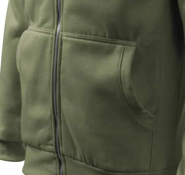 Paprasti vyriški marškinėliai be gobtuvo - Kengūros stiliaus kišenės