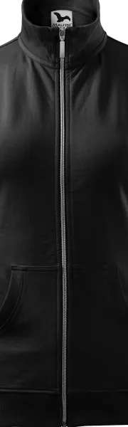 Moteriškas sportinis marškinėlis be gobtuvo - Metalinis užtrauktukas