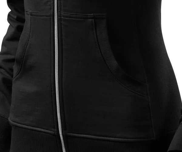 Moteriškas sportinis marškinėlis be gobtuvo - Kengūros stiliaus kišenės