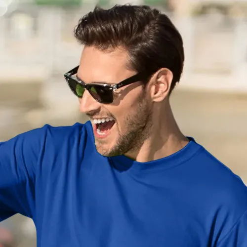 Vyriški klasikiniai marškinėliai - Klasikinė apvali iškirptė