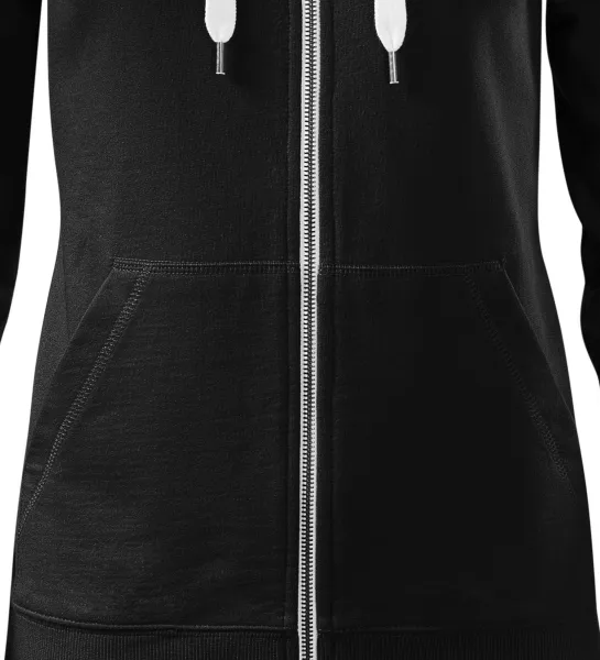 Moteriški kontrastingi sportiniai marškinėliai su gobtuvu - Siaurėjantis kirpimas su šoninėmis siūlėmis