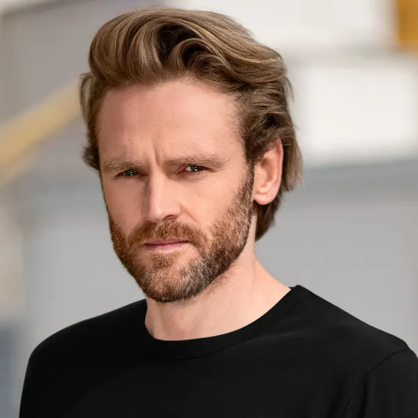 Patvarūs vyriški marškinėliai ilgomis rankovėmis - Klasikinė apvali iškirptė