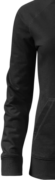 Moteriški kontrastingi sportiniai marškinėliai su gobtuvu - Klasikinės ilgomis rankovėmis