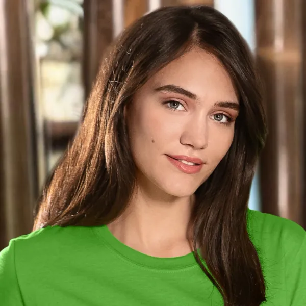 Moteriški klasikiniai marškinėliai - Klasikinė apvali iškirptė