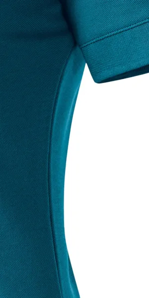 Moteriški ekologiškos medvilnės polo marškinėliai - Kirpimas su šoninėmis siūlėmis