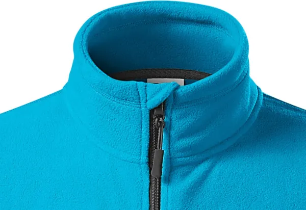 Vyriška vilnonė kontrastinė striukė - Užsegimas užtrauktuku iki smakro