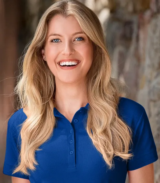 Moteriški elegantiški polo marškinėliai - Užsegimas 5 mygtukais