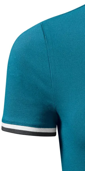 Vyriški polo marškinėliai su apykakle - Trumpos rankovės su kontrastingomis juostelėmis