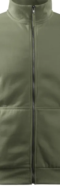 Paprasti vyriški marškinėliai be gobtuvo - Metalinis užtrauktukas